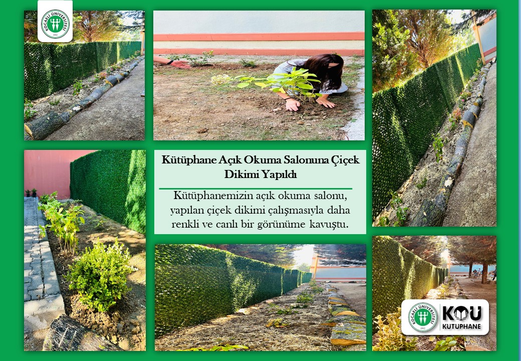 Kütüphane Açık Okuma Salonuna Çiçek Dikimi Yapıldı