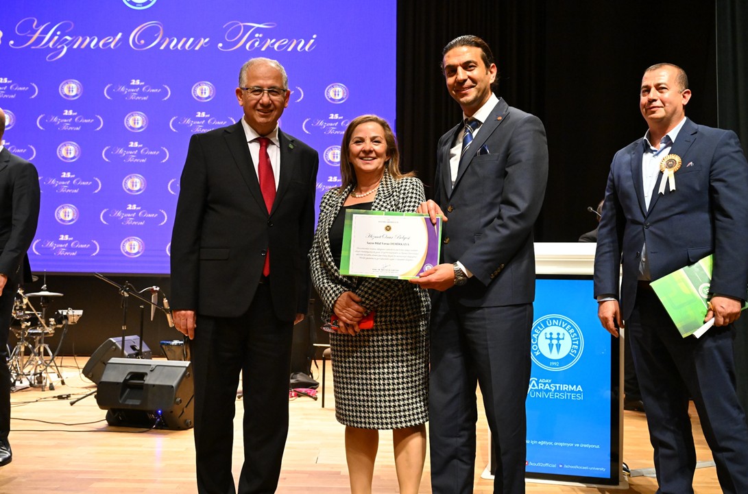Kocaeli University 25th Year Service Honor Ceremony was held